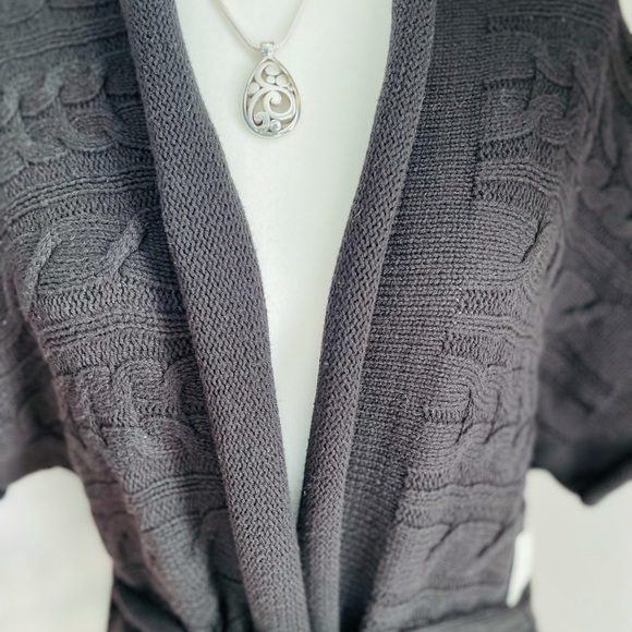 NWT New Directions Tie Cardigan Sweater Sz L - Picture 2 of 7